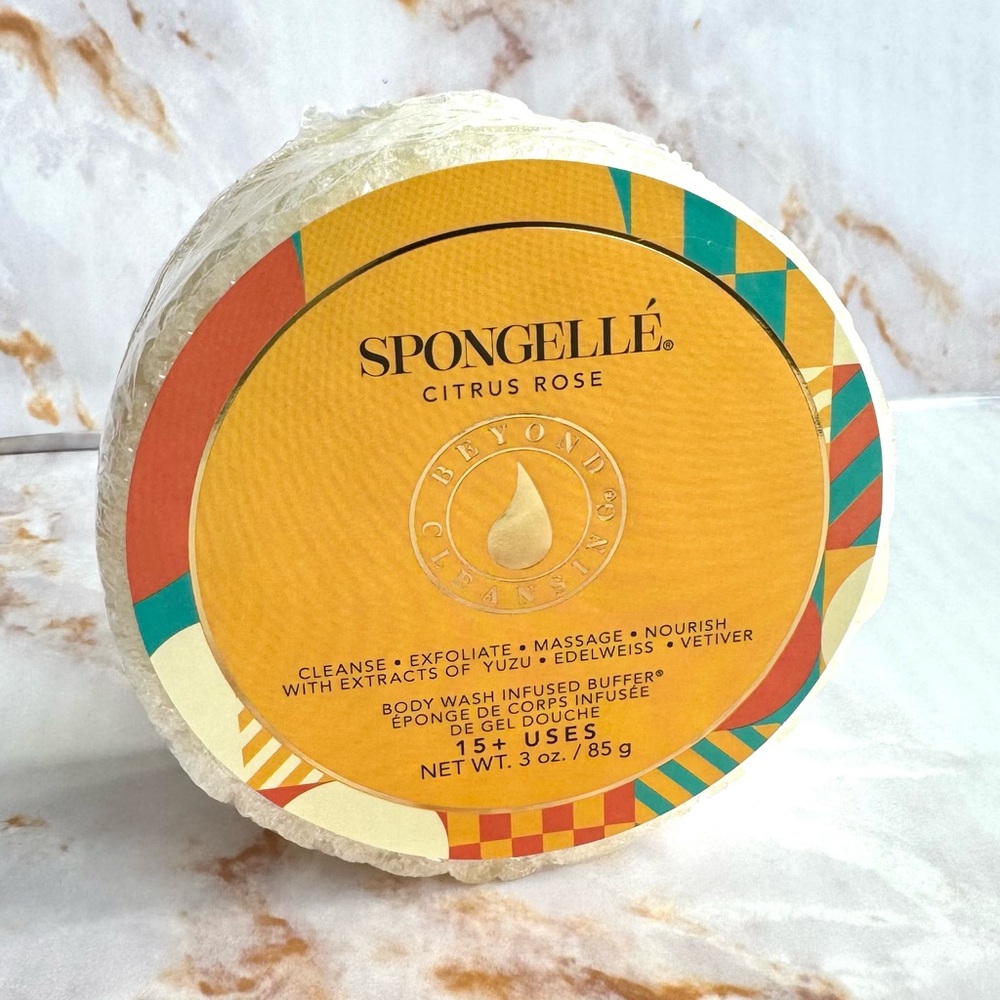 🫧 Spongelle Multi Use Body Wash Infused Buffer Citrus Rose Shower/Bath Sponge